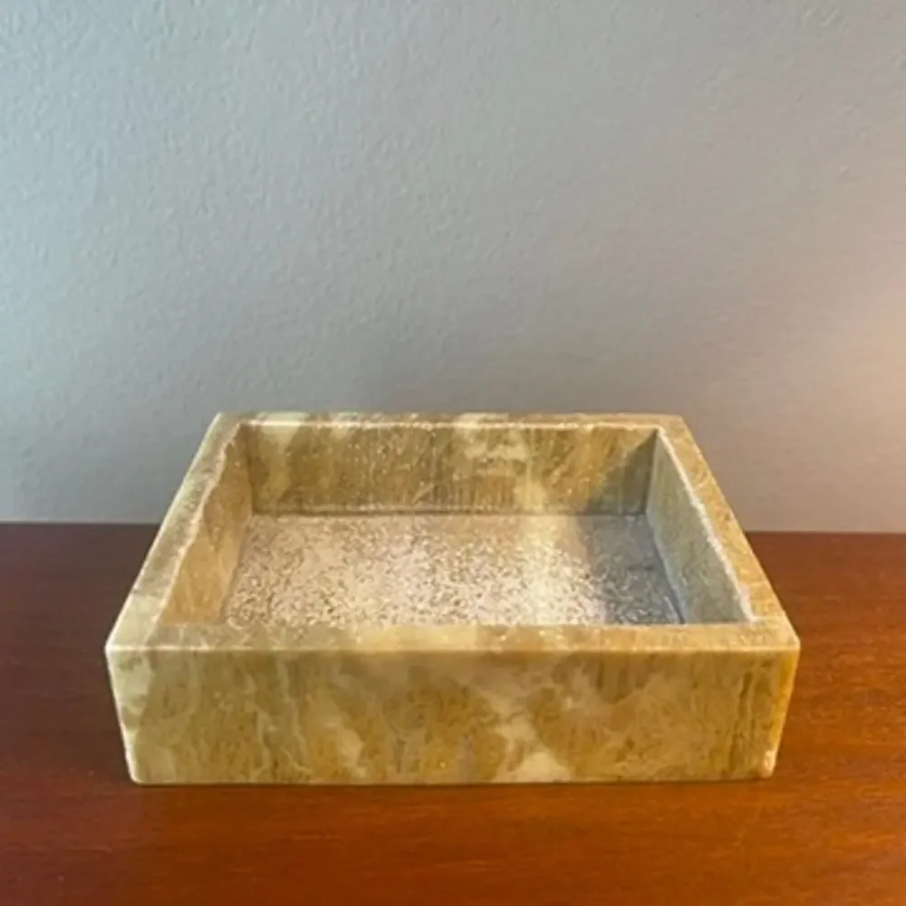 Marble Stone Rectangle Trinket Dish